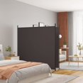 thumbnail image 1 of vidaXL 2-Panel Room Divider Brown 348x180 cm Fabric, 1 of 5