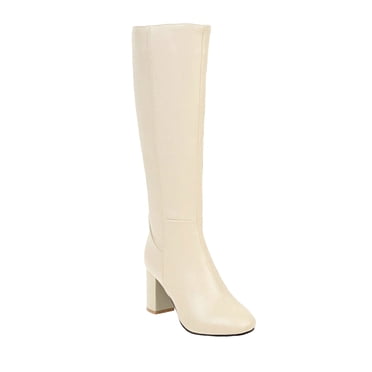 Jsaierl Knee High Boots for Women Gogo Boots 70s Boots,Leather Pointed Toe Chunky Knee High Platform Dress Boots, Fashion Long Chunky Tall Gogo Boots for Fall