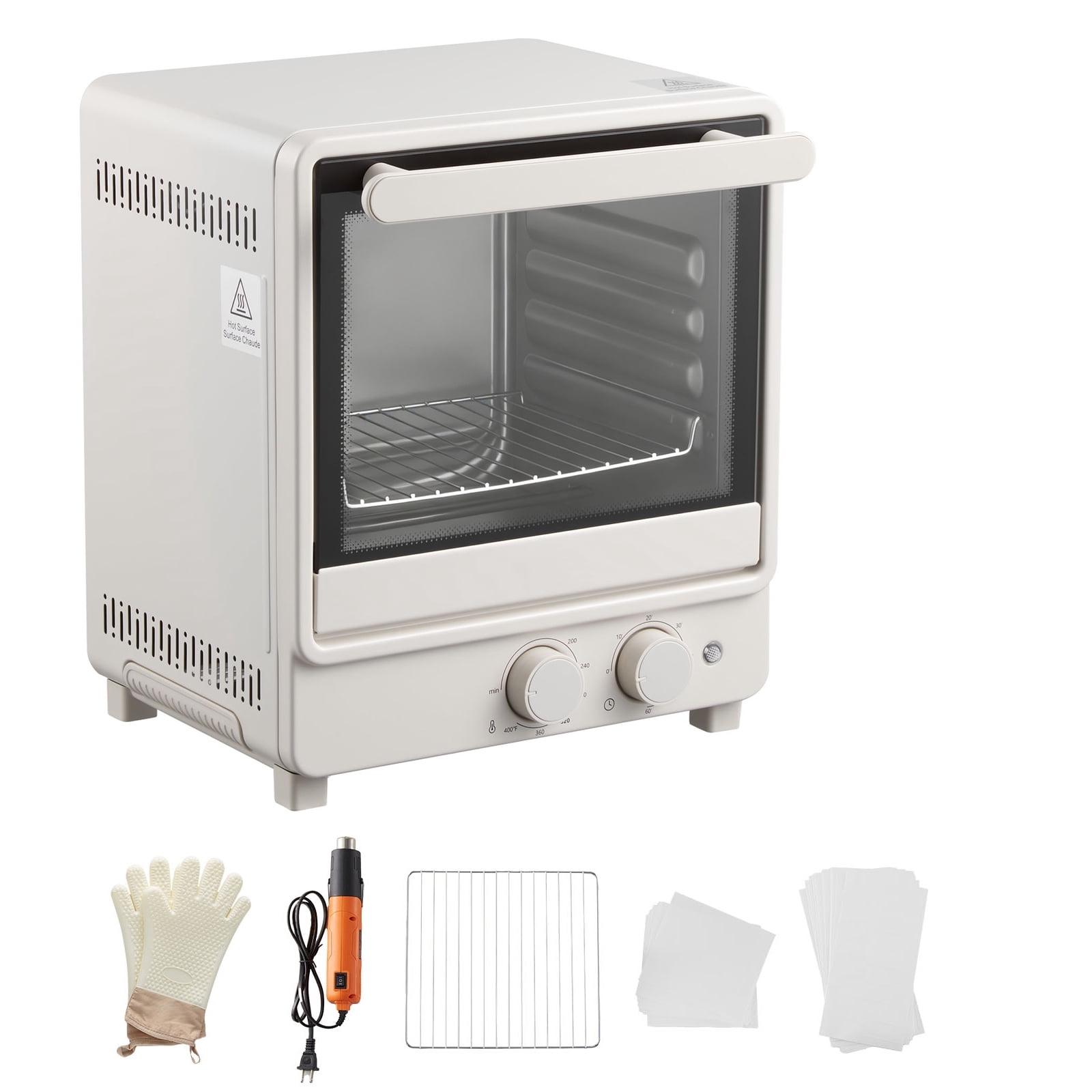 KFFKFF Sublimation Oven Machine, 13 Qt, Fits 20oz Tumblers, with 1 Heat Air Gun, 50 Shrink Films, 1 Tape and 2 Heat Gloves