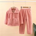 thumbnail image 3 of Birdeem Childrens Flannel Sleepwear Set Long Pants Thickened Home Clothes Set, 3 of 6