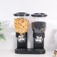 thumbnail image 3 of Household Cereal Dispenser Grain Dispenser Storage Box Food Black, 3 of 8