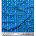thumbnail image 1 of Soimoi Blue Moss Georgette Fabric Tendril & Abstract Print Fabric by the Yard 42 Inch Wide, 1 of 5
