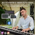 thumbnail image 3 of Keyboard Piano – 88 Key Semi-Weighted Full Size Digital – Set with Stand, Pedal, Power Adapter & Carry Bag – Portable Electronic – Beginners & Adults, 3 of 7