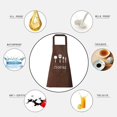 thumbnail image 4 of Household Kitchen Cooking Aprons Apron for Husband Wife Gifts Coffee B 1, 4 of 7