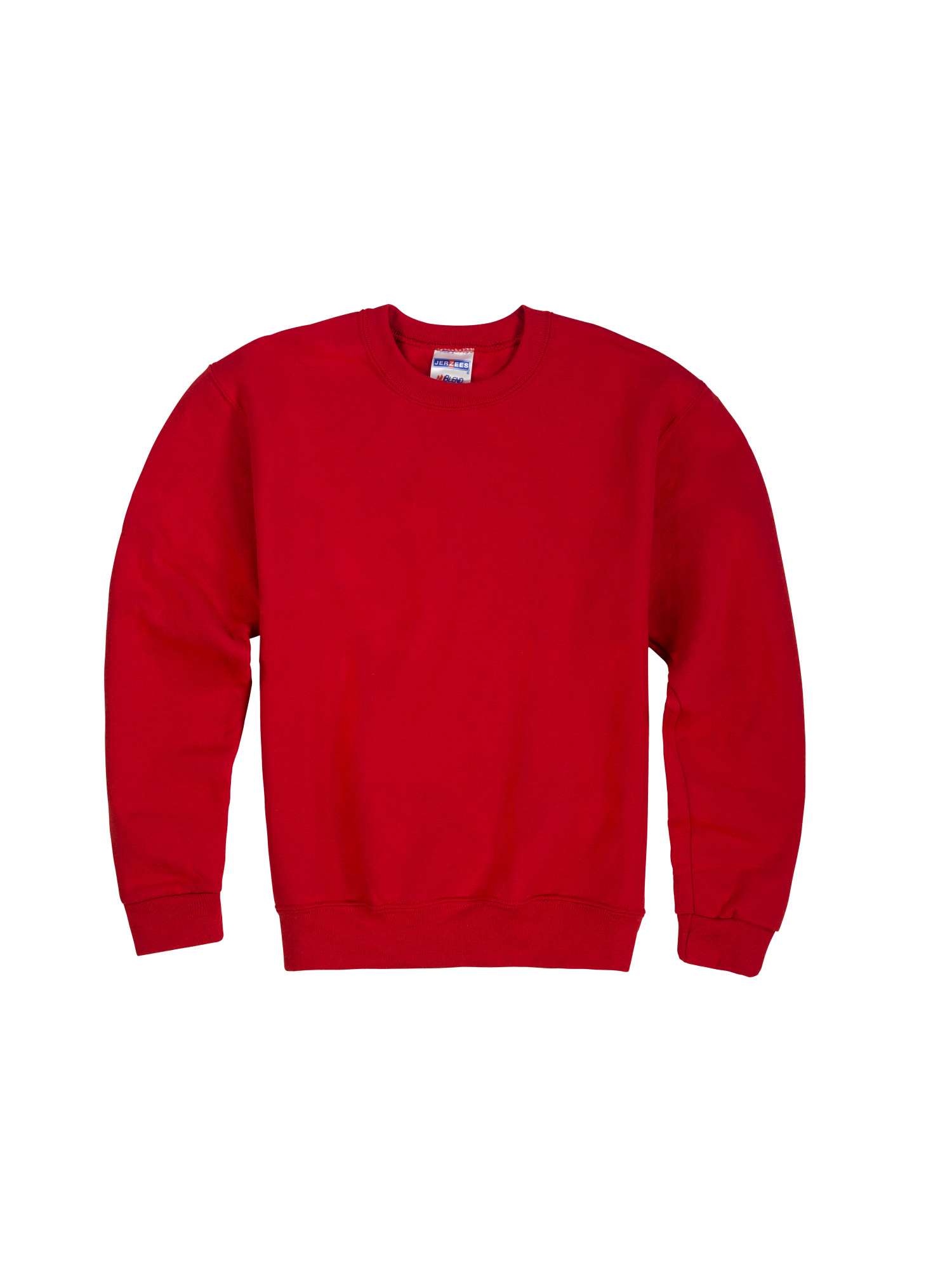 Jerzees Youth Fleece Crew Sweatshirt, True Red, Large
