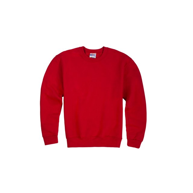 Jerzees Youth Fleece Crew Sweatshirt, True Red, Large
