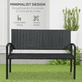 thumbnail image 4 of Outsunny Rattan Wicker Loveseat Garden Furniture with Armrests Black, 4 of 10