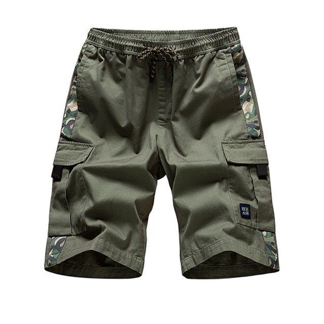 HIMONE Men Camo Lounge Short Casual Work Pant Drawstring Summer Beach Elastic Waist Pocket Cargo Lounge Activewear
