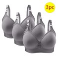 thumbnail image 1 of Bras for Women, 3PC Womans Solid Color Daily Bra Without Steel Ring Gathering Bras, 1 of 3
