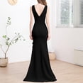 thumbnail image 4 of UPPADA Wedding Guest Dresses for Women One Shoulder Ruched Formal Evening Dress Wrap Ruffle Hem Dress Halter Bodycon Maxi Dress High Waist Party Prom Gown Cocktail Dress Clearance on sale, 4 of 6
