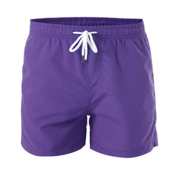 Ketyyh-chn99 Men Swim Trunks 2024 Fashion Running Shorts Men Board Shorts with Mesh Lining Breathable Beach Shorts Swimwear Bathing Suits Purple,XL