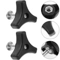 thumbnail image 3 of SHISUYAN 2 Sets Lawn Mower Handle Bolts And Nuts Triangle Handle Knob Nut Screw Bolt Lawnmower Handle Wing Nut For Most Lawn Mower Machine Accessories, 3 of 8