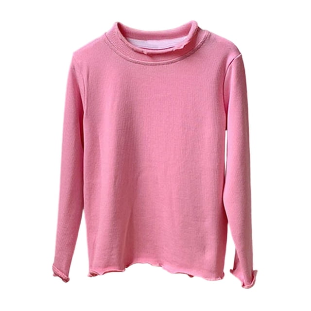 Chandail pour Enfants pour Garçons Chandail à Manches Longues Filles T-Shirt à Col Rond Coton Chandail pour Garçon Chemise Habillée pour Garçons 6-7 Ans