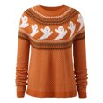 thumbnail image 4 of 2025 Femmes Automne Hiver Chandail Personnaliser Hommes Décontracté Mode Col Rond Chandails Rayés Motif Couleur Chandail Tricoté Chandails Doux pour Femmes Chandail à Enfiler, 4 of 8