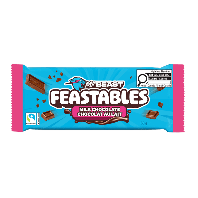 Feastables MrBeast Milk Chocolate Bar, 60g, 1 Count