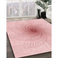 thumbnail image 3 of Ahgly Tapis Rectangulaire Lavable en Machine Intérieur Transitionnel Rouge Pastel Rose, 6 Pieds x 9 Pieds, 3 of 7