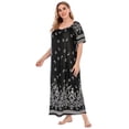 thumbnail image 3 of Pyjama en Coton à Imprimé Floral Longue Taille pour Femmes - 5X, 3 of 5
