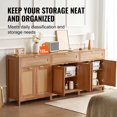 thumbnail image 3 of KFFKFF Wicker Furniture, Trio Pack, Wicker Storage Unit with 6 Magnetized Doors and Trio Drawers, Multipurpose Cabinet with Modifiable Shelving, Perfect for Corridor, Foyer, Lounge, Organic, 3 of 9