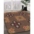 thumbnail image 3 of Ahgly Company Tapis d'Aire Rectangulaire Transitionnel Rouge Brun pour Intérieur, Lavable à la Machine, 2 Pieds x 5 Pieds, 3 of 7