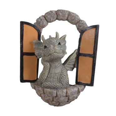 GROWTH TANK Cour Sculpture Dragon Statue de Jardin Dragon Figurine Dragon Mur Bébé Dragon Fenêtre 12X5X15cm