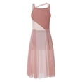 thumbnail image 3 of RUNQHUI Robe de Danse Lyrique Sans Manches pour Filles, Justaucorps Color Block pour Fête, Marron Clair 8, 3 of 8