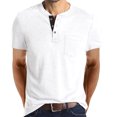 thumbnail image 1 of CEHVOM Chemise à Manches Longues pour Hommes, Basique, Couleur Unie, 1 of 4