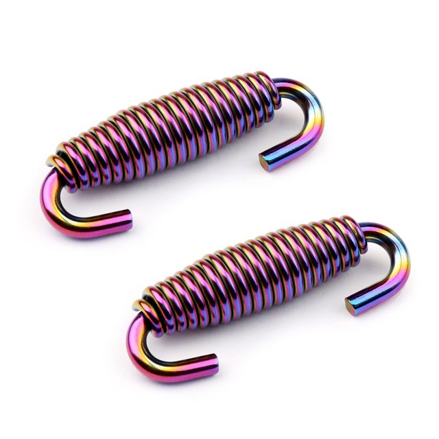 Embout de Silencieux de Tuyau d'Échappement Moto en Acier Inoxydable à Ressort 2 Pcs Couleur