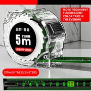 PEONAVET Tape Measure Tape Measure High Precision Tape Measure Fluorescent Color Double Sided Ruler with Transparent Metal Scale Is Clear, Fall-Proof, Suitable for Many Occasion