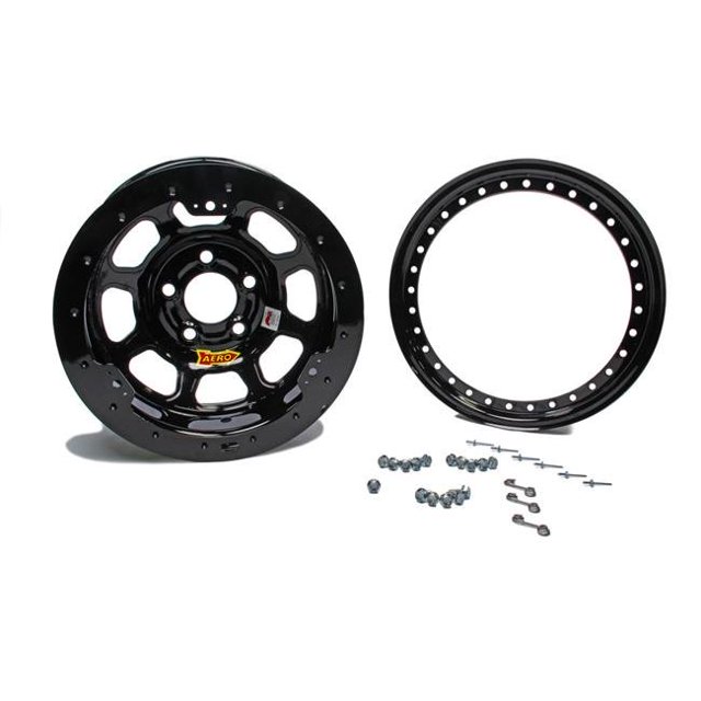 13 x 8 in. 3 in. Back Space 4.25 in. Bolt Pattern Black Beadlock Wheel