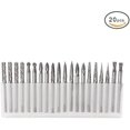 thumbnail image 3 of Tungsten Carbide HSS Rotary Burr Set -20pcs Wood Carving Drill Bits Set, 3 of 4