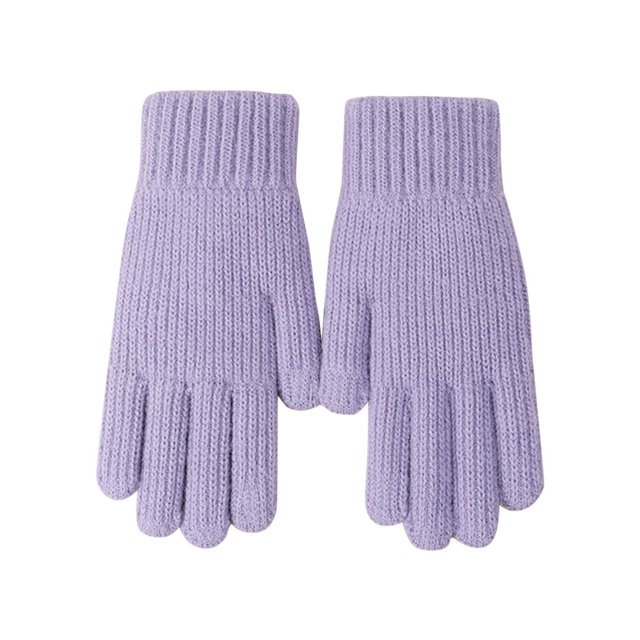 Knitted Gloves Winter with Fleece Thread Outdoor Windproof and Cold Warm Gloves