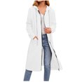 thumbnail image 1 of LOVZFMLL Vestes pour Femmes Décontractées Unies à Manches Longues avec Poche Zippée Sweat à Capuche, 1 of 5