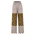 thumbnail image 5 of Pants for Women, Womens Fashionable Striped Printed Drawstring Wide Leg Pants, 5 of 5