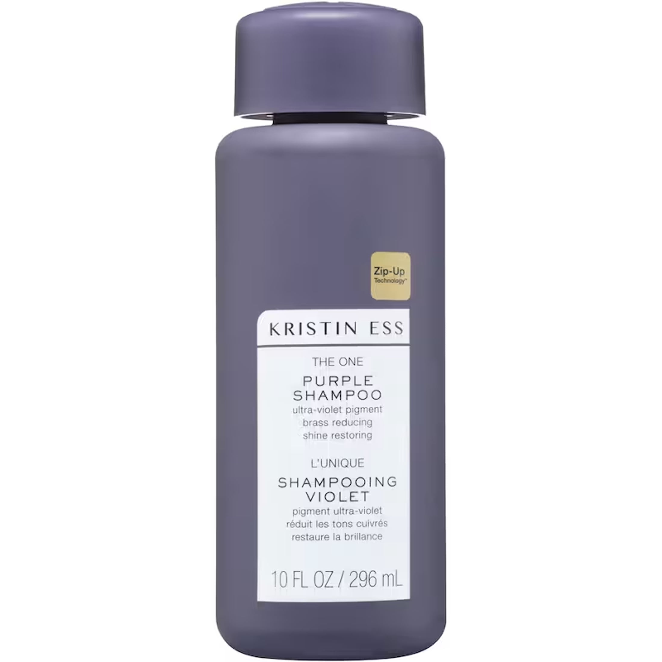 Kristin Ess The One Purple Shampoo for Blonde, Brunette, Silver + Grey Hair, Anti Brass + Yellow Tones, Sulfate Free Toning Shampoo, 296ml