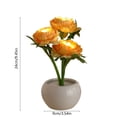 thumbnail image 3 of weibbin Ceramic Flower Pot LED Night Light USB Desk Lamp for Bedroom Home Decor, 9.45x3.54 Inches, Yellow, 3 of 6