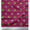 thumbnail image 1 of Soimoi Poly Georgette Fabric Geometric Shapes,Crocodile & Rhinoceros Kids Fabric Prints by Yard 42 Inch Wide, 1 of 3