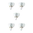 thumbnail image 2 of Wweixi Coat Hooks Easy To Install And Wide Application For Added In Daily Life White gold (elephant 5Set, 2 of 6