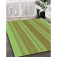 thumbnail image 3 of Ahgly Company Tapis d'Intérieur Lavables en Machine, Carrés Transitionnels Vert Jaune Foncé, Carrés de 7', 3 of 7