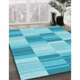 thumbnail image 3 of Ahgly Tapis Rectangulaire Lavable en Machine Intérieur Transitionnel Turquoise Foncé Vert, 5 Pieds x 8 Pieds, 3 of 7