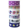 thumbnail image 1 of Coofit 6 Rolls Christmas Masking Planner Tape Cute Tearable Cartoon Craft Tape, 1 of 10