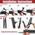 thumbnail image 4 of Unique Bargains 3 Pcs 26" 17" 14" Front Rear Windshield Wiper Blade Set Fit for Subaru Outback with J / U Hook Black, 4 of 5