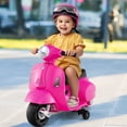 thumbnail image 2 of Gymax Kids Ride on Motorcycle w/ Training Wheels Headlight Horn 6V Battery Pink, 2 of 10