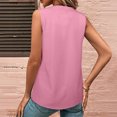 thumbnail image 4 of Liquidation! Hauts Grande Taille pour Femmes, Blouse à Manches Courtes d'Été pour Femmes, Mode Débardeur Décontracté Sans Manches à Col en V pour Femmes, 4 of 5