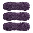 thumbnail image 1 of Unique Bargains Chenille Polyester Deep Purple Yarn, 3 Skeins, 1 of 7