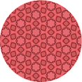 thumbnail image 1 of Ahgly Company Tapis d'Intérieur Ronds Transitionnels Rouges Lavables à la Machine, 5 Pieds Rond, 1 of 7