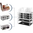 thumbnail image 3 of Makeup Organizer 3 Pieces Set Cosmetic Storage Jewelry Display Case 8 Drawers, 3 of 8