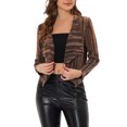 thumbnail image 1 of INSPIRE CHIC Cardigan Court à Col Drapé à Manches Longues Scintillant pour Femme P Or Rose, 1 of 5