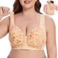 thumbnail image 4 of Plus Size Bra No Underwire Vest Style Lace Front Button Bra Women Bras plus Size Pack Sports Bras Underwire Strong Support Sports Bras for Women Staples Bra Bra's for Women, 4 of 8