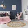 thumbnail image 3 of 6.5 Ft Area Rug Round Carpet, 3DPrinted Flower Rugs Non Slip Indoor Sofa Floor Area Mat Carpet for Living Room Sofa Bedroom Nursery Decor, 3 of 7