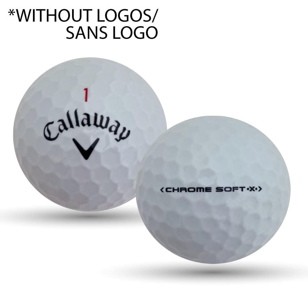 Mulligan - 24 balles de golf récupérées Callaway Chrome Soft x 5A Pristine, Blanc